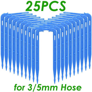Planet Gates 100001834 A02SPL11-038-25PCS 25PCS Bend Arrow Dripper Micro Drip Irrigation Drops Emitters Watering Saving 3/5mm Hose Garden Sprinklers DroppersTool