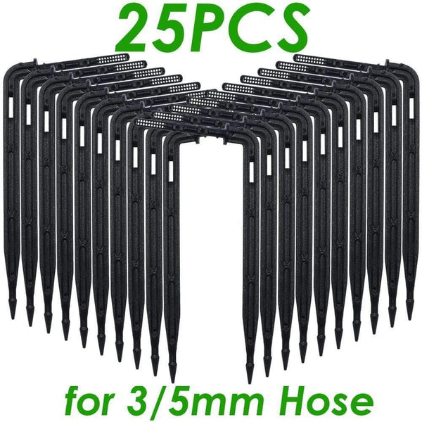 Planet Gates 100001834 A02SPL11-039-25PCS 25PCS Bend Arrow Dripper Micro Drip Irrigation Drops Emitters Watering Saving 3/5mm Hose Garden Sprinklers DroppersTool