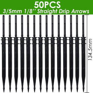 Planet Gates 100001834 C01SPL11-130-50PCS 50X Bend Arrow Dripper 1/8'' Micro Drip Irrigation Kit Emitter For 3/5mm Hose Garden Watering Saving Dropper Greenhouse