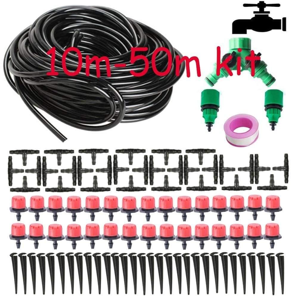 Planet Gates 100001834 DIY Automatic Irrigation System, Garden Watering Hose, Micro Drip Irrigation Kit With Adjustable Dripper, Spray Cooling System