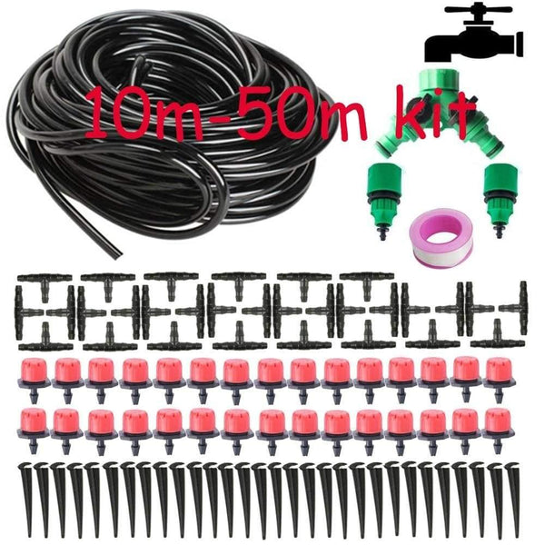 Planet Gates 100001834 DIY Automatic Irrigation System, Garden Watering Hose, Micro Drip Irrigation Kit With Adjustable Dripper, Spray Cooling System