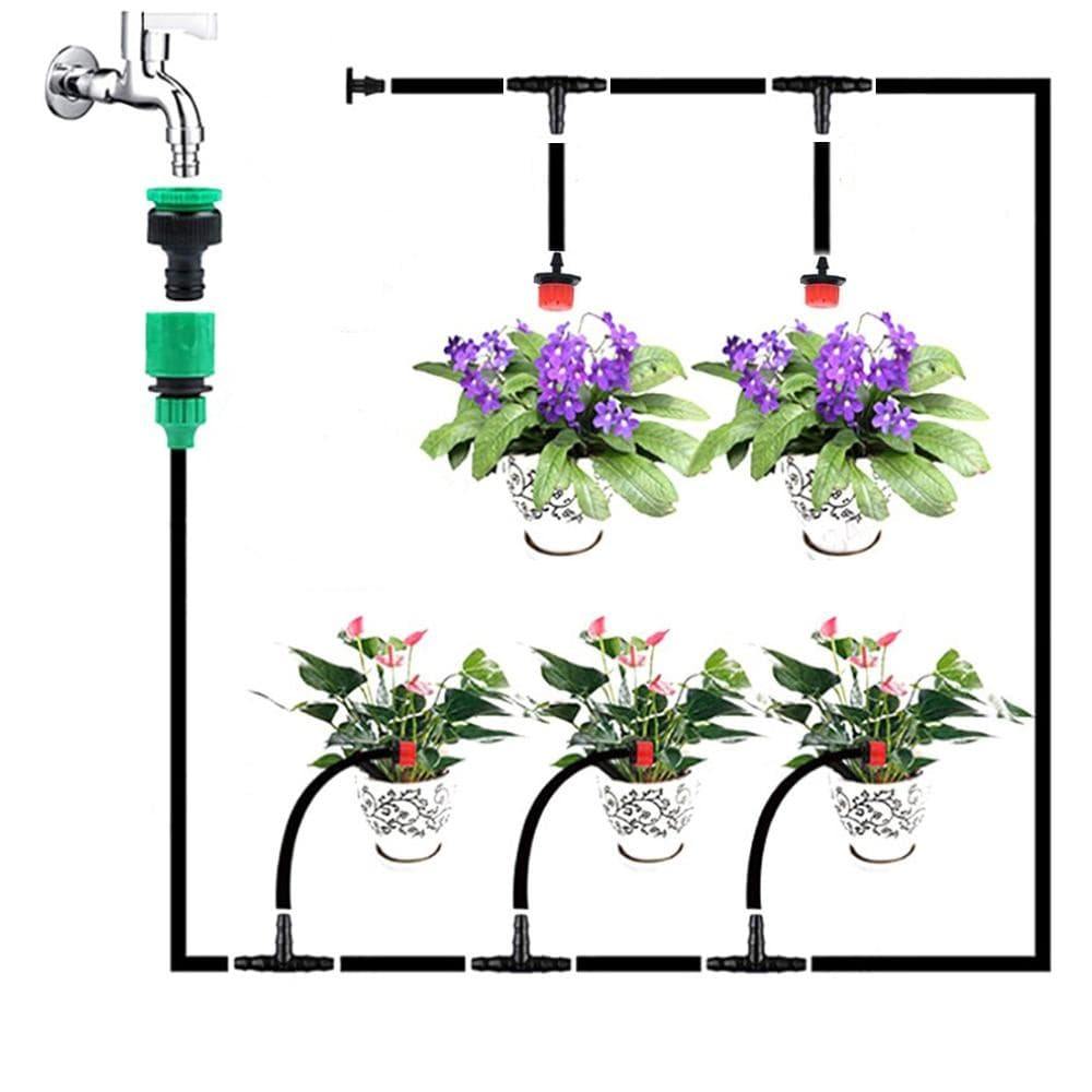 Planet Gates 100001834 DIY Automatic Irrigation System, Garden Watering Hose, Micro Drip Irrigation Kit With Adjustable Dripper, Spray Cooling System