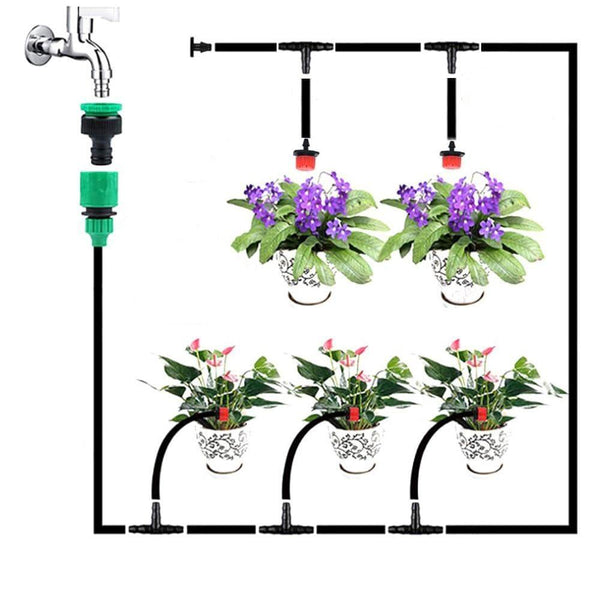 Planet Gates 100001834 DIY Automatic Irrigation System, Garden Watering Hose, Micro Drip Irrigation Kit With Adjustable Dripper, Spray Cooling System