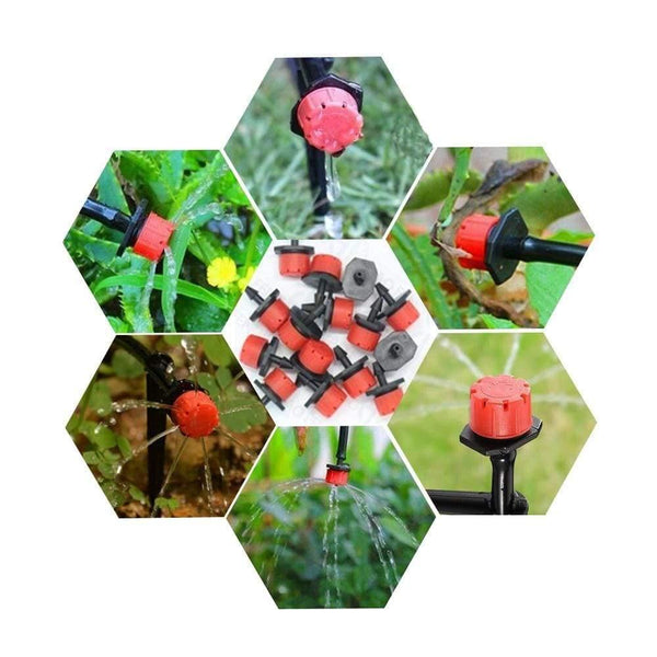 Planet Gates 100001834 DIY Automatic Irrigation System, Garden Watering Hose, Micro Drip Irrigation Kit With Adjustable Dripper, Spray Cooling System