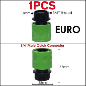 Planet Gates 100001834 Garden Tap Adapters Quick Connectors 1/2" 3/4"  Drip Irrigation Water Splitters Female Thread Male Nipple Joint 1/4" Hose