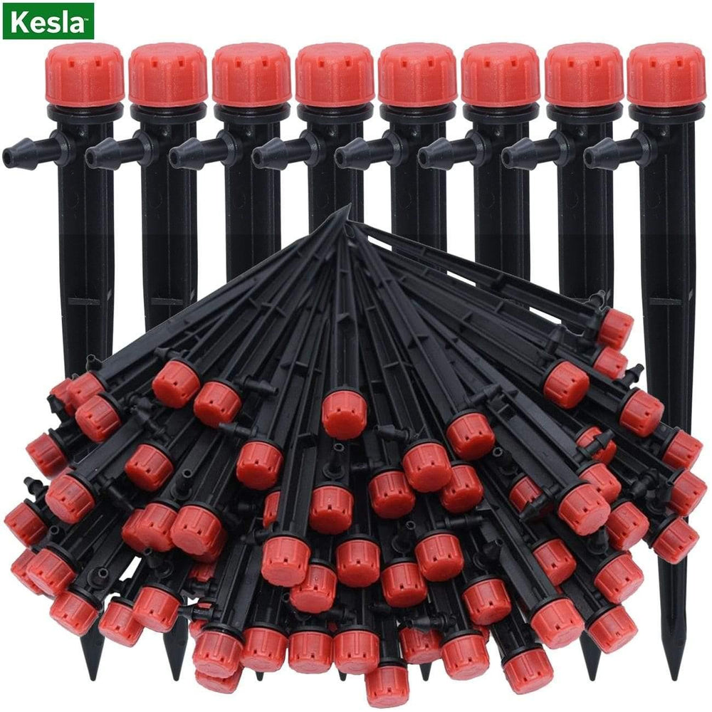 Planet Gates 100001834 Garden Watering Drip Irrigation Adjustable Sprinkler 360 Degree Dripper Inserting Ground Fit 4/7mm Hose Greenhouses Yard