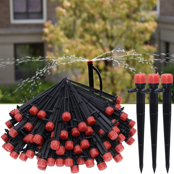 Planet Gates 100001834 Garden Watering Drip Irrigation Adjustable Sprinkler 360 Degree Dripper Inserting Ground Fit 4/7mm Hose Greenhouses Yard