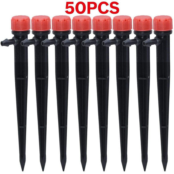 Planet Gates 100001834 Garden Watering Drip Irrigation Adjustable Sprinkler 360 Degree Dripper Inserting Ground Fit 4/7mm Hose Greenhouses Yard