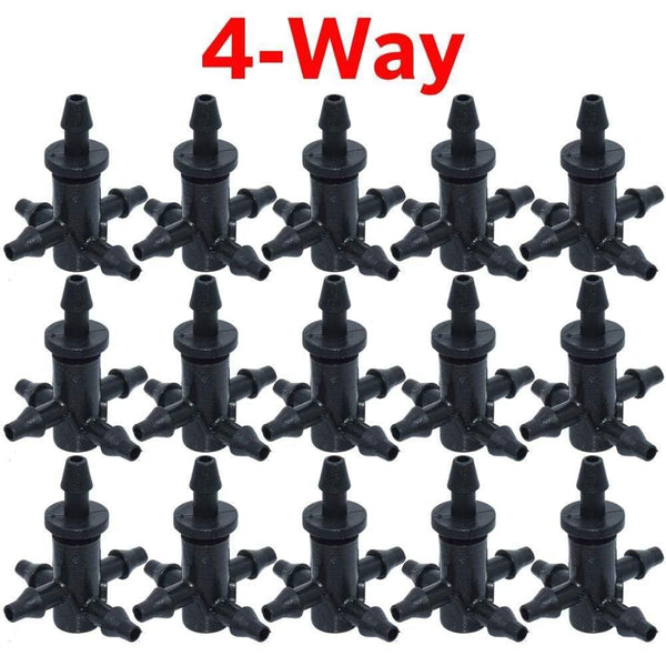 Planet Gates 100001834 Greenhouse Drip Irrigation 4-way 3/5mm  Drip Arrow 2-way Transmitter Irrigation Watering System For Pot Garden Lawn 10set/20set