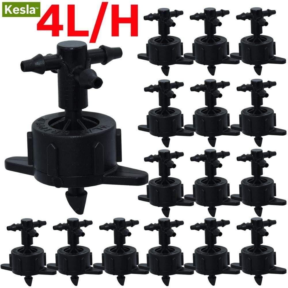 Planet Gates 100001834 Irrigation 2L/4L/8L Steady Flow Dripper With 4-way Cross Connector Agriculture Drip Water Irrigation Drip Arrow Connector 20Sets