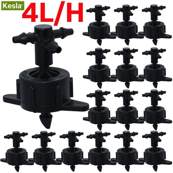 Planet Gates 100001834 Irrigation 2L/4L/8L Steady Flow Dripper With 4-way Cross Connector Agriculture Drip Water Irrigation Drip Arrow Connector 20Sets