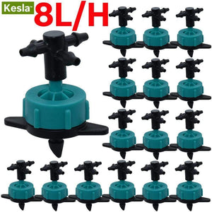 Planet Gates 100001834 Irrigation 2L/4L/8L Steady Flow Dripper With 4-way Cross Connector Agriculture Drip Water Irrigation Drip Arrow Connector 20Sets