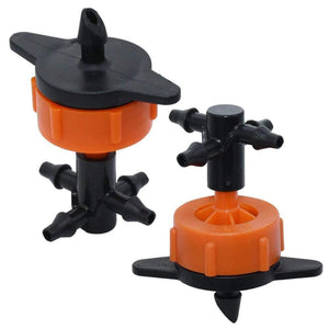 Planet Gates 100001834 Irrigation 2L/4L/8L Steady Flow Dripper With 4-way Cross Connector Agriculture Drip Water Irrigation Drip Arrow Connector 20Sets