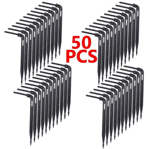 Planet Gates 100001834 KSL01-097-50PCS 50PCS Bend Arrow Dripper Micro Drip Irrigation Kit Emitters For 3/5mm Hose Garden Watering Saving Micro Dripper Greenhouse