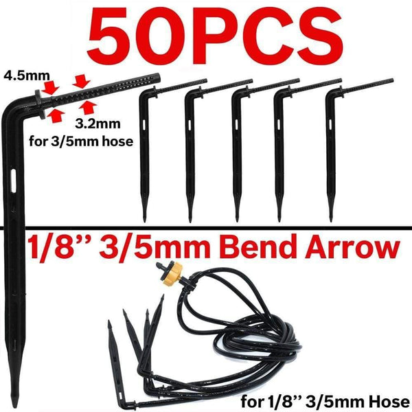 Planet Gates 100001834 KSL01-097-50PCS Greenhouse Drip Irrigation 4-way 3/5mm  Drip Arrow 2-way Transmitter Irrigation Watering System For Pot Garden Lawn 10set/20set