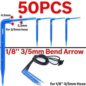 Planet Gates 100001834 KSL01-098-50PCS Greenhouse Drip Irrigation 4-way 3/5mm  Drip Arrow 2-way Transmitter Irrigation Watering System For Pot Garden Lawn 10set/20set