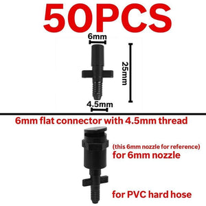 Planet Gates 100001834 KSL01-173-50PCS Garden Water Connector Drip Irrigation For 1/4'' & 1/8'' Tubing Hose Accessories Joint Barbed Tees Cross Eng Plug Adaptors