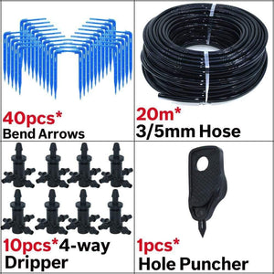 Planet Gates 100001834 KSL01-KIT029-4WAY Greenhouse Drip Irrigation 4-way 3/5mm  Drip Arrow 2-way Transmitter Irrigation Watering System For Pot Garden Lawn 10set/20set