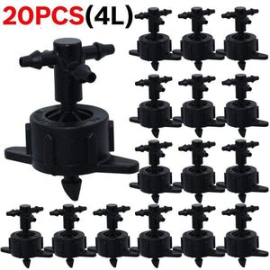 Planet Gates 100001834 KSL01-KIT133-4L-20P Irrigation 2L/4L/8L Steady Flow Dripper With 4-way Cross Connector Agriculture Drip Water Irrigation Drip Arrow Connector 20Sets
