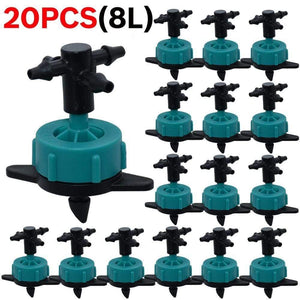 Planet Gates 100001834 KSL01-KIT133-8L-20P Irrigation 2L/4L/8L Steady Flow Dripper With 4-way Cross Connector Agriculture Drip Water Irrigation Drip Arrow Connector 20Sets