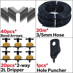 Planet Gates 100001834 KSL01-KIT176-2L-2WAY Greenhouse Drip Irrigation 4-way 3/5mm  Drip Arrow 2-way Transmitter Irrigation Watering System For Pot Garden Lawn 10set/20set