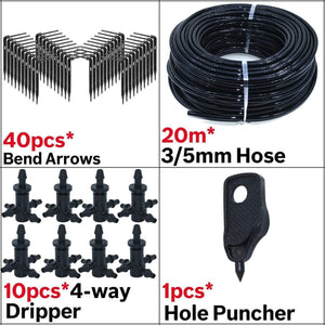 Planet Gates 100001834 KSL01-KIT176-4WAY Greenhouse Drip Irrigation 4-way 3/5mm  Drip Arrow 2-way Transmitter Irrigation Watering System For Pot Garden Lawn 10set/20set