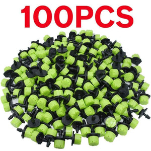 Planet Gates 100001834 KSL01-KIT187-100P 30-800X Garden 4/7MM Adjustable Micro Nozzle Drip Irrigation System 1/4'' Watering Sprinkler Anti-clogging Emitter Dripper