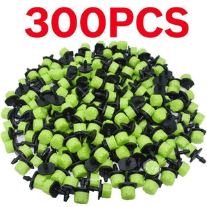 Planet Gates 100001834 KSL01-KIT187-300P 30-800X Garden 4/7MM Adjustable Micro Nozzle Drip Irrigation System 1/4'' Watering Sprinkler Anti-clogging Emitter Dripper