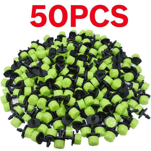 Planet Gates 100001834 KSL01-KIT187-50P 30-800X Garden 4/7MM Adjustable Micro Nozzle Drip Irrigation System 1/4'' Watering Sprinkler Anti-clogging Emitter Dripper