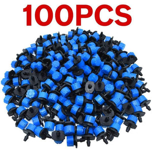 Planet Gates 100001834 KSL01-KIT189-100P 30-800X Garden 4/7MM Adjustable Micro Nozzle Drip Irrigation System 1/4'' Watering Sprinkler Anti-clogging Emitter Dripper