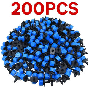 Planet Gates 100001834 KSL01-KIT189-200P 30-800X Garden 4/7MM Adjustable Micro Nozzle Drip Irrigation System 1/4'' Watering Sprinkler Anti-clogging Emitter Dripper