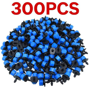 Planet Gates 100001834 KSL01-KIT189-300P 30-800X Garden 4/7MM Adjustable Micro Nozzle Drip Irrigation System 1/4'' Watering Sprinkler Anti-clogging Emitter Dripper