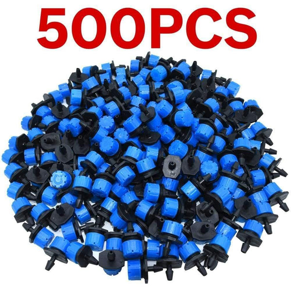 Planet Gates 100001834 KSL01-KIT189-500P 30-800X Garden 4/7MM Adjustable Micro Nozzle Drip Irrigation System 1/4'' Watering Sprinkler Anti-clogging Emitter Dripper