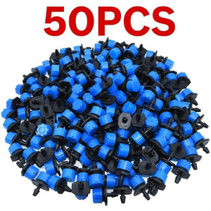 Planet Gates 100001834 KSL01-KIT189-50P 30-800X Garden 4/7MM Adjustable Micro Nozzle Drip Irrigation System 1/4'' Watering Sprinkler Anti-clogging Emitter Dripper