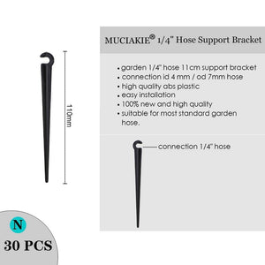 Planet Gates 100001834 N Sprinkler Irrigation 1/4 Inch Barb Tee Single Double Barb Barbed Water Pipe Connectors For 4/7mm Hose Garden Fitting