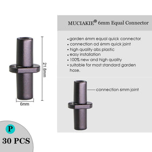 Planet Gates 100001834 P Sprinkler Irrigation 1/4 Inch Barb Tee Single Double Barb Barbed Water Pipe Connectors For 4/7mm Hose Garden Fitting