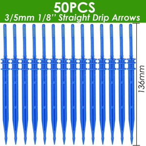 Planet Gates 100001834 SPL11-130-50PCS 25PCS Bend Arrow Dripper Micro Drip Irrigation Drops Emitters Watering Saving 3/5mm Hose Garden Sprinklers DroppersTool