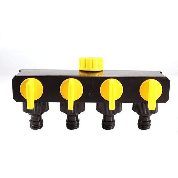 Planet Gates 100001834 Splitter1 1 Kit  Garden Irrigation Drip Timer Hose Splitter 4 Way Tap Connectors Quick Connector 3/4'''' Screw Thread Interface IT215
