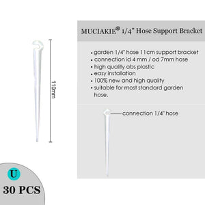 Planet Gates 100001834 U Sprinkler Irrigation 1/4 Inch Barb Tee Single Double Barb Barbed Water Pipe Connectors For 4/7mm Hose Garden Fitting