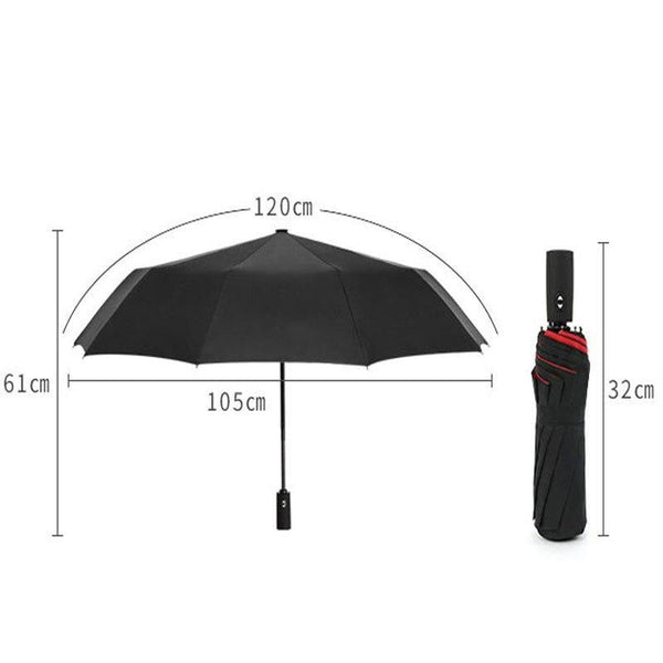 Planet Gates 100004777 10K Double layer Windproof Fully-automatic Umbrellas Male Women Umbrella Three Folding Commercial Large Durable Frame Parasol
