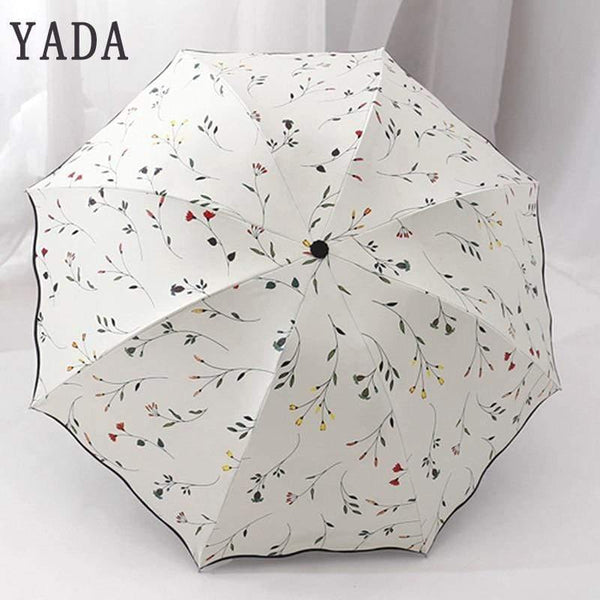 Planet Gates 100004777 2020 Floral ANTI-UV Foldable Umbrella Rain Women Mini Flower Umbrella For Women Windproof Ultralight Umbrellas Female YS716