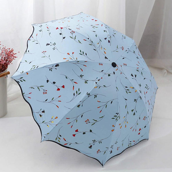 Planet Gates 100004777 2020 Floral ANTI-UV Foldable Umbrella Rain Women Mini Flower Umbrella For Women Windproof Ultralight Umbrellas Female YS716