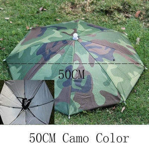 Planet Gates 100004777 50cm camo 8 Bone 50 CM Fishing Cap Umbrella Rain Women Uv Sunny And Rainy Umbrella For Womens Windproof Head Umbrellas Caps YS0018