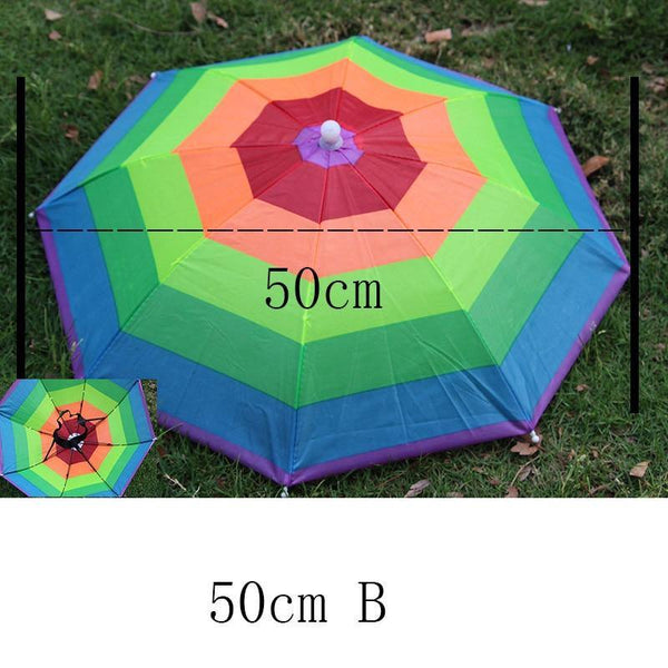 Planet Gates 100004777 50cmB 8 Bone 50 CM Fishing Cap Umbrella Rain Women Uv Sunny And Rainy Umbrella For Womens Windproof Head Umbrellas Caps YS0018