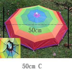 Planet Gates 100004777 50cmC 8 Bone 50 CM Fishing Cap Umbrella Rain Women Uv Sunny And Rainy Umbrella For Womens Windproof Head Umbrellas Caps YS0018