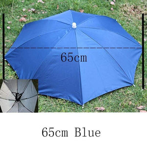 Planet Gates 100004777 65cmBlue 8 Bone 50 CM Fishing Cap Umbrella Rain Women Uv Sunny And Rainy Umbrella For Womens Windproof Head Umbrellas Caps YS0018