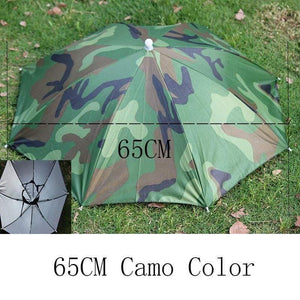 Planet Gates 100004777 65cmCamo 8 Bone 50 CM Fishing Cap Umbrella Rain Women Uv Sunny And Rainy Umbrella For Womens Windproof Head Umbrellas Caps YS0018