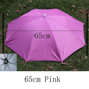 Planet Gates 100004777 65cmPink 8 Bone 50 CM Fishing Cap Umbrella Rain Women Uv Sunny And Rainy Umbrella For Womens Windproof Head Umbrellas Caps YS0018
