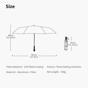 Planet Gates 100004777 7 Colors Automatic Umbrella Rain Women Three-folding Umbrella Windproof Man Sunny And Rainy Umbrella Change Color Due To UV
