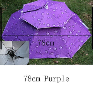 Planet Gates 100004777 78cmPurple 8 Bone 50 CM Fishing Cap Umbrella Rain Women Uv Sunny And Rainy Umbrella For Womens Windproof Head Umbrellas Caps YS0018